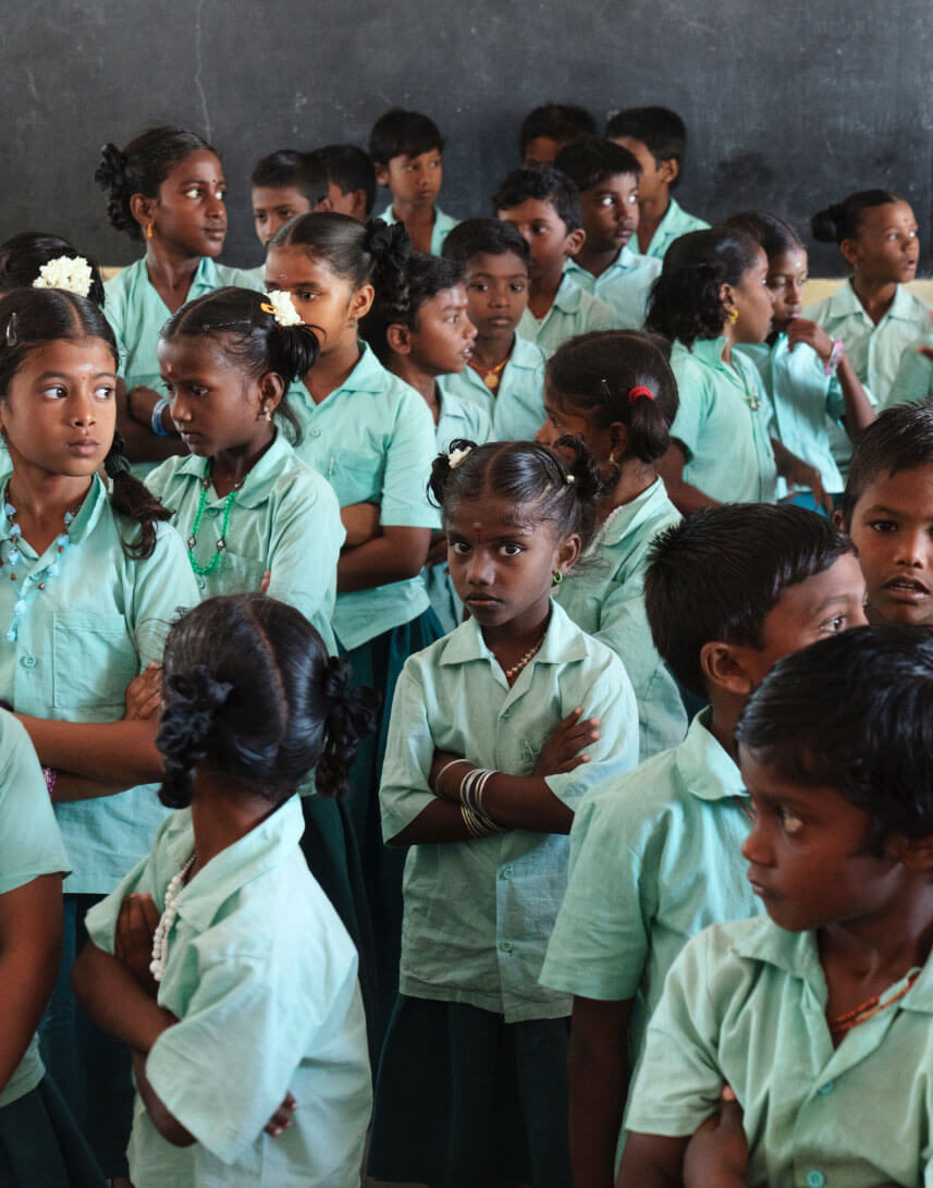 The girls of Panchayat Union Primary School now have their own block of toilets and hand-washing stations.